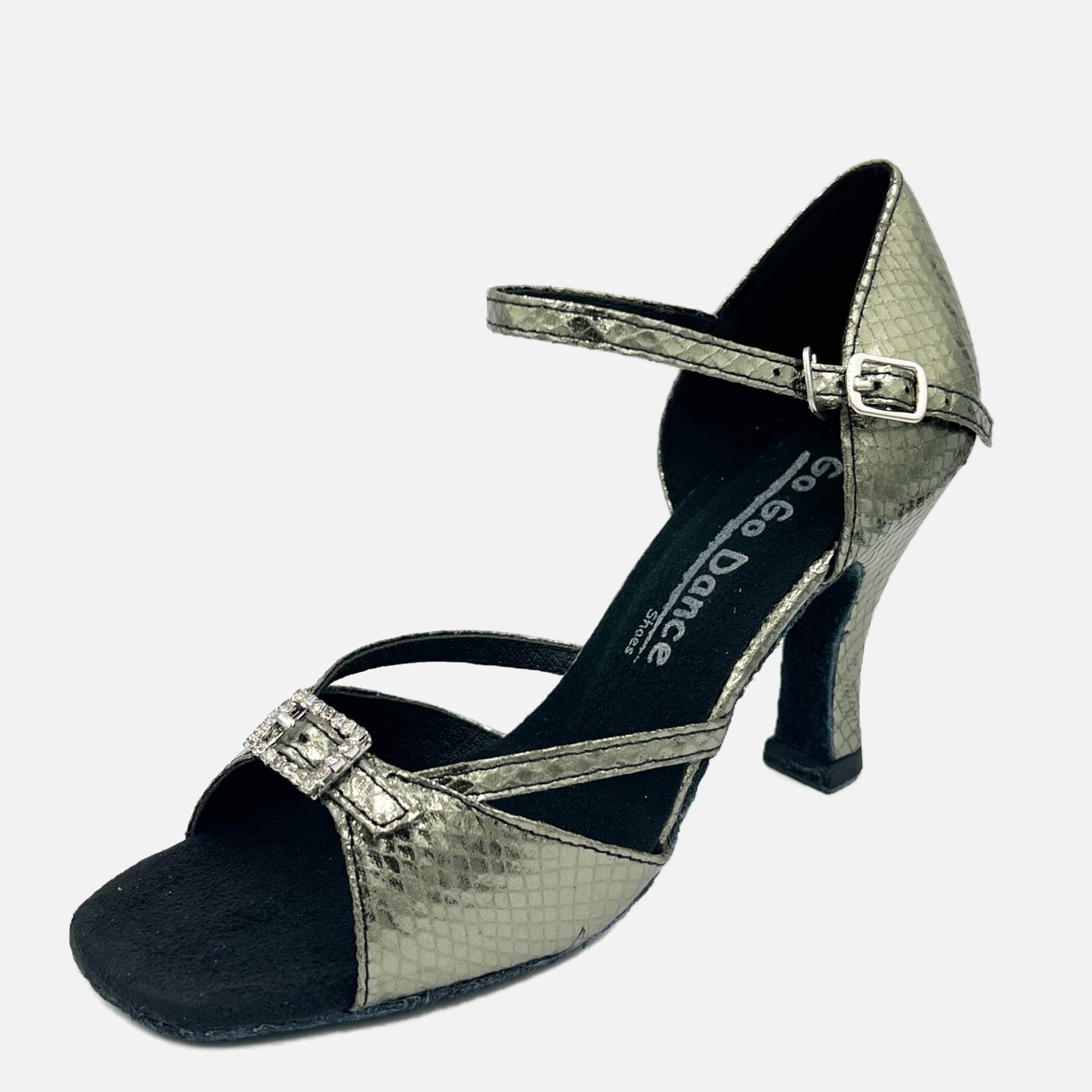 GO3069 3" Heel, Pewter Leather / Scale Clearance