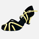 E-707, Black Nubuck / Yellow Patent Leather Clearance